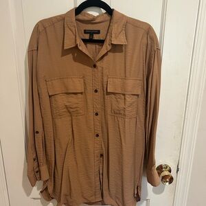 Banana Republic Brown Button-Up Blouse